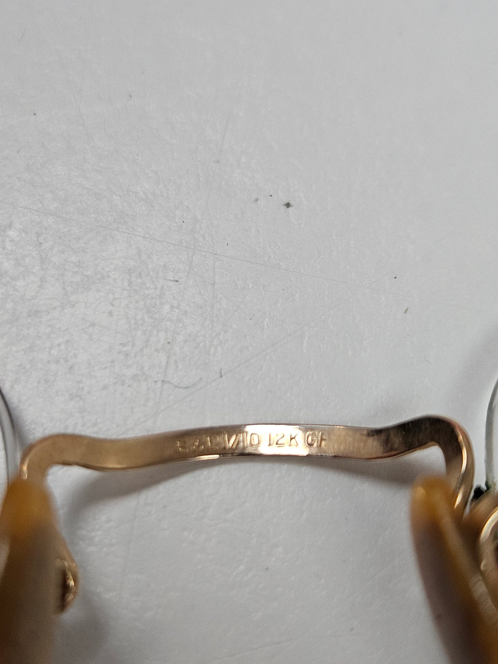 Circa 1900 Antique Gold-Filled rimless glasses w/Case