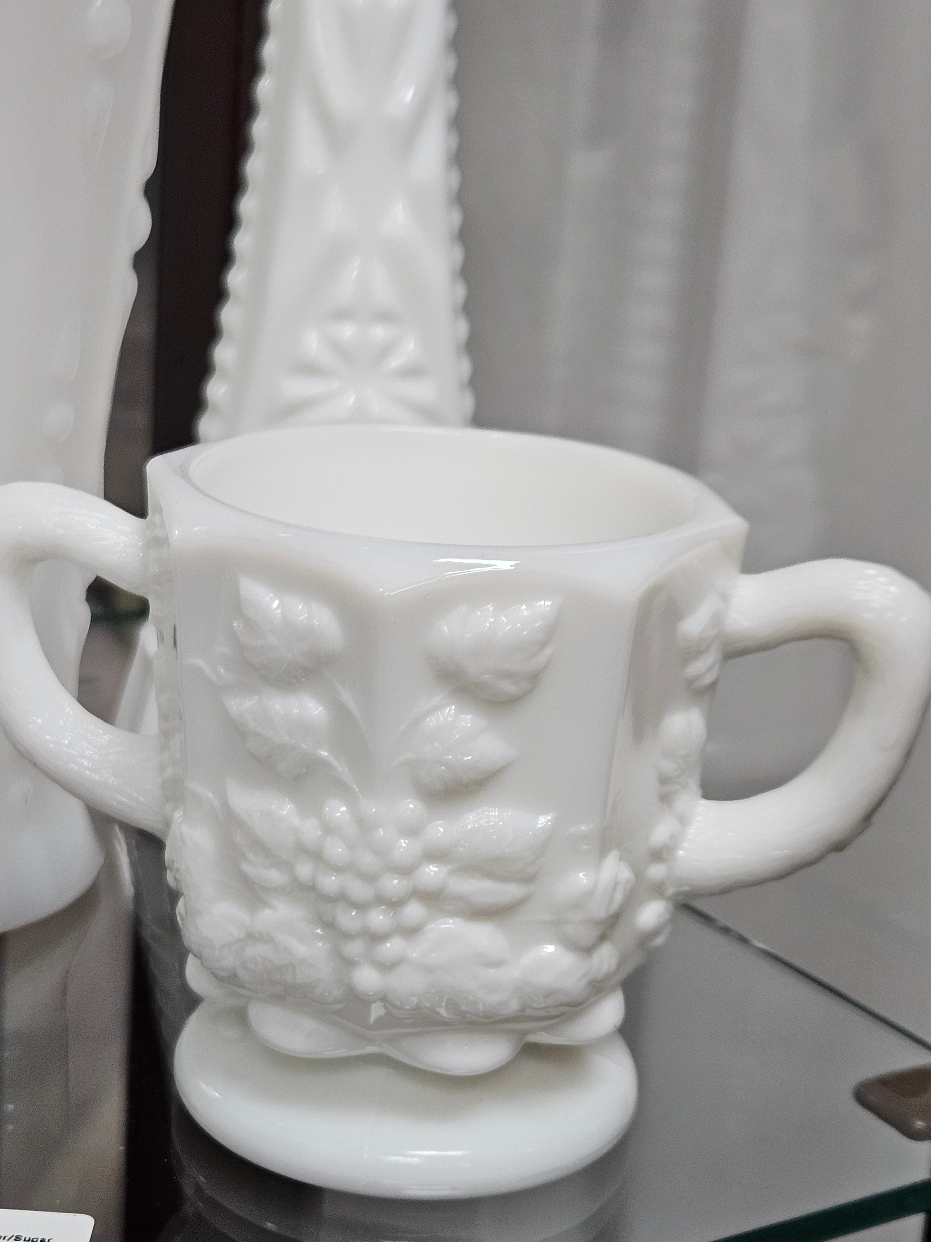 Westmoreland Paneled Grape Creamer/Sugar Set