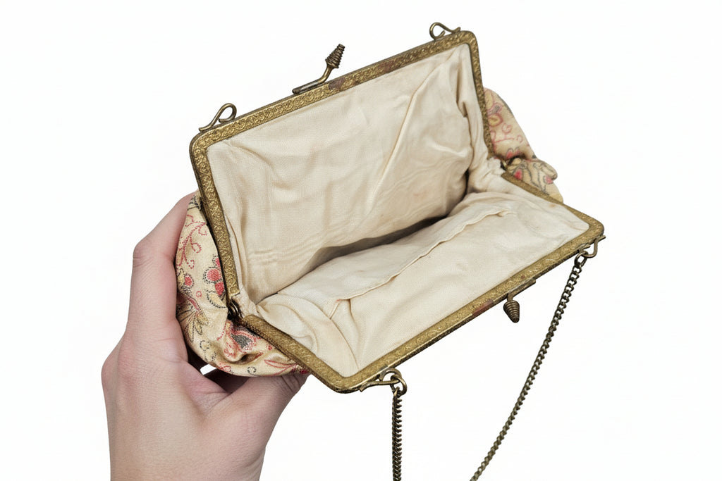 Tapestry Silk Hand Bag Early 1900's