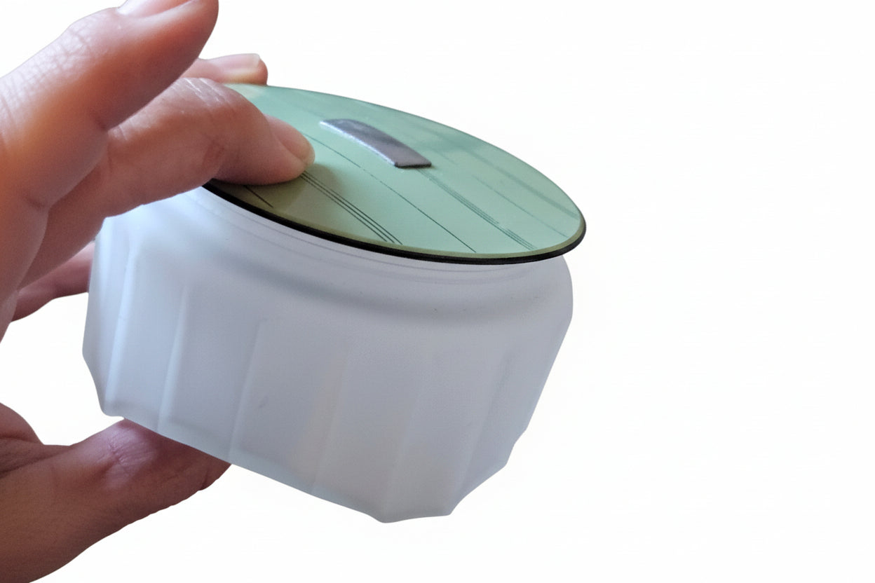 1920's-1930's Art Deco Frosted Powder Jar