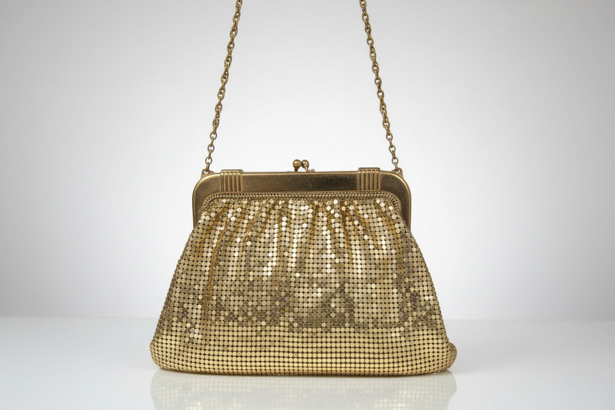 Liquid Gold Whiting & Davis Vintage Mid-Century Purse