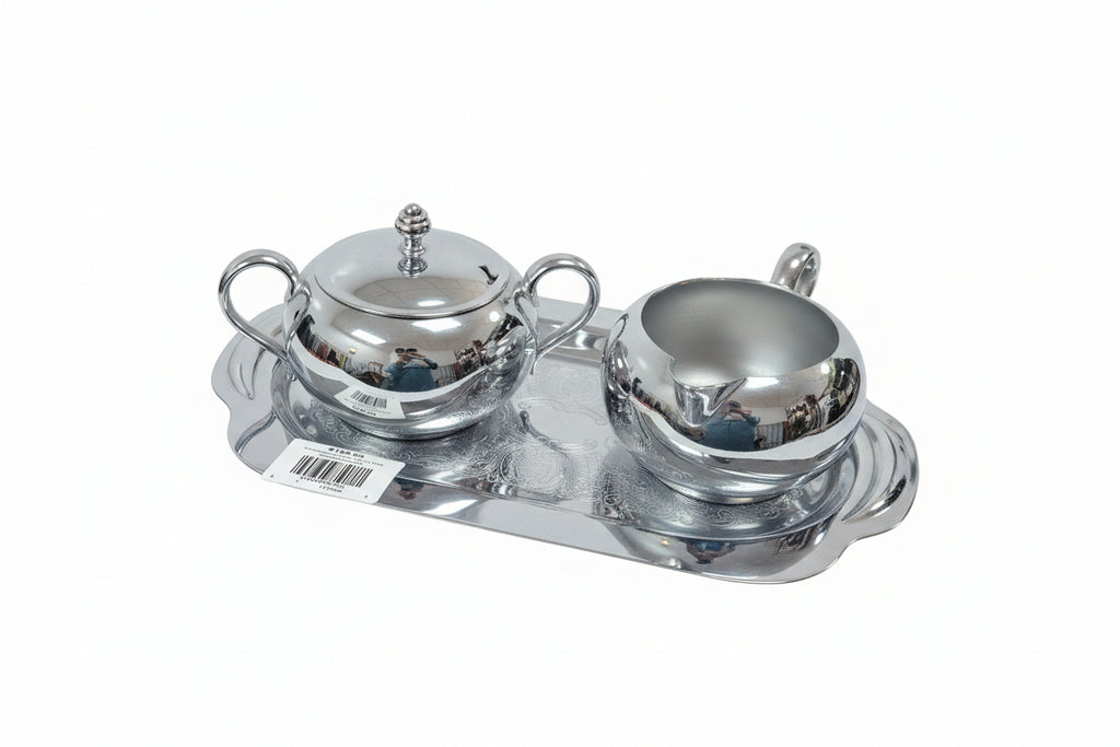 Knickerbocker Silver Co. (KS Inc.) silver Cream/Sugar/tray Set