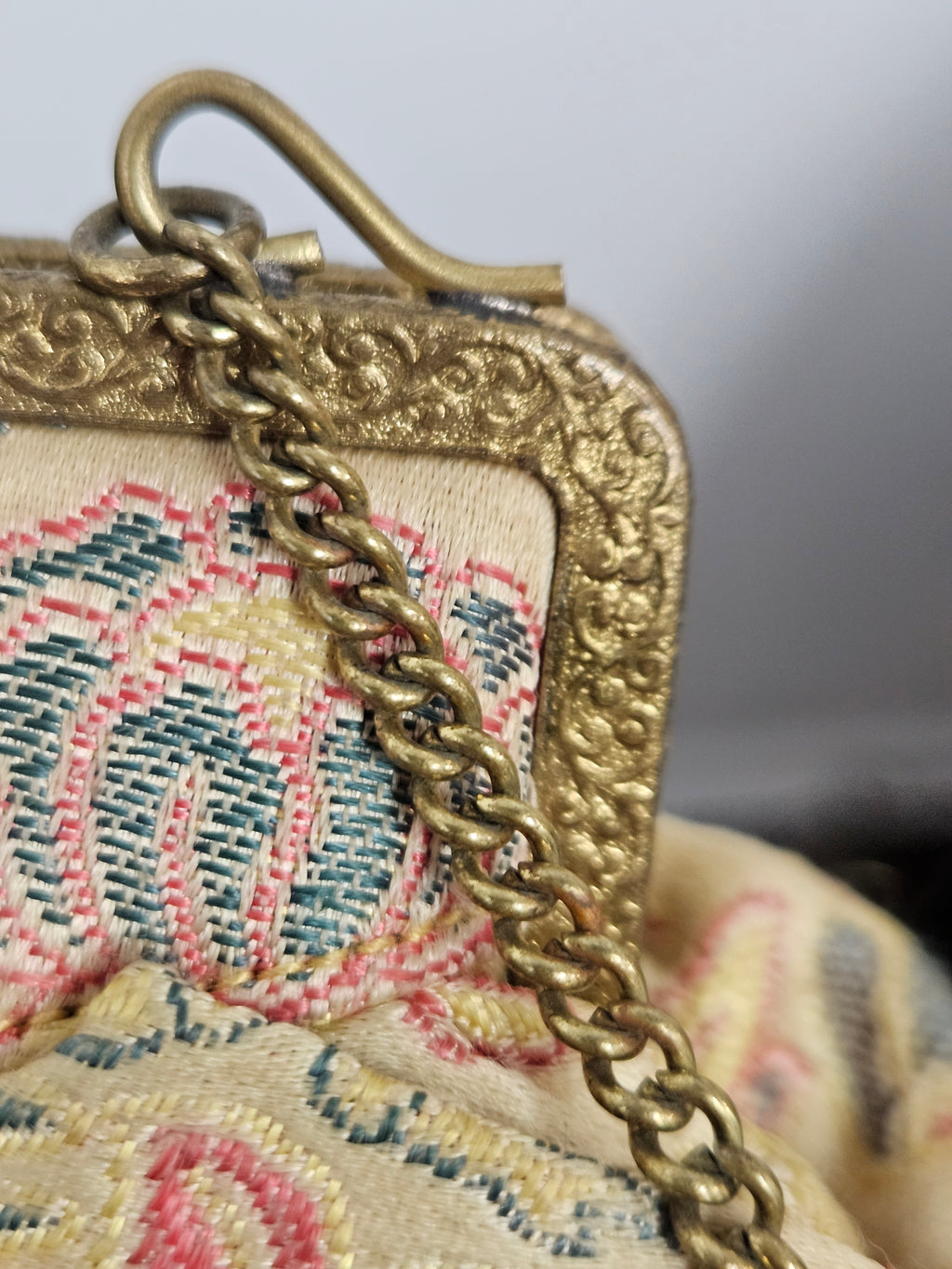 Tapestry Silk Hand Bag Early 1900's